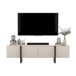 Heze Furniture Kyoto Glamour Modern Loft Style Tv Cabinet 180 Cm Tv Stand - Cashmere Matt - thumbnail 1