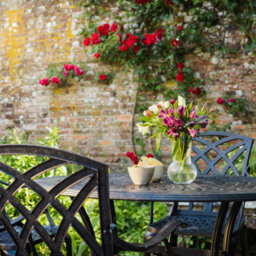 Lazy Susan Daisie Antique Bronze 4 Seater Metal Garden Furniture Set - thumbnail 2