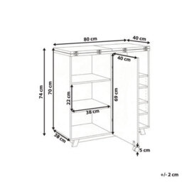 Wyld And Coco Fold-Down Desk With Hidden Cabinet And Open Shelves, White Melamine, W80 X D80 X H74Cm - thumbnail 4