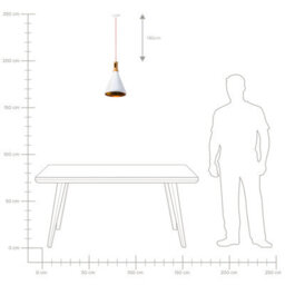 Wyld And Coco Novalight Pendant Lamp, White Matte Aluminium, Wood Top, 24Cm - thumbnail 7