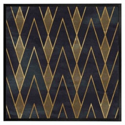 "Andrew Lee Gold Geometreic Lines (Picutre Frame) / 12X12"" / Oak" - thumbnail 6