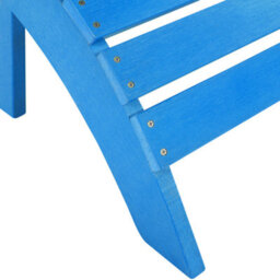 Beliani Evergreen Living Garden Footstool Blue Weatherproof Slatted - W50 X D43 X H34Cm - thumbnail 6