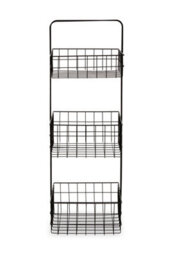 Orsina Modern Design 3 Tier Black Storage Caddy With Handles, Wire Shower Caddy, Organiser Shelf For Laundry - thumbnail 1