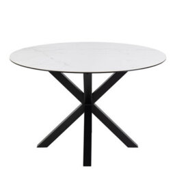 Furniture To Go Heaven Round Dining Table With Ceramic White Top (L) 119Cm Seats Up To 4 - thumbnail 2