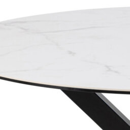 Furniture To Go Heaven Round Dining Table With Ceramic White Top (L) 119Cm Seats Up To 4 - thumbnail 5