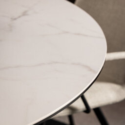 Furniture To Go Heaven Round Dining Table With Ceramic White Top (L) 119Cm Seats Up To 4 - thumbnail 4