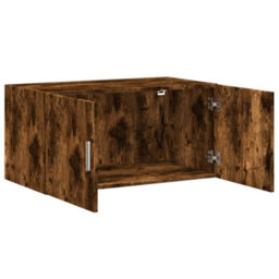 Berkfield Wall Cabinet Smoked Oak 80X42.5X40 Cm Engineered Wood - thumbnail 7