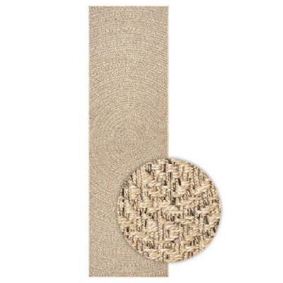 Berkfield Durable Rug Zizur 80X250 Cm Jute Look Indoor And Outdoor