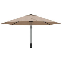 Berkfield Garden Parasol Taupe, Black 248 X 248 X 148 Cm Polyester, Steel - thumbnail 4