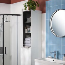 GoodHome Imandra Deep Gloss White Bathroom Single Wall Cabinet (H)90Cm (W)40Cm - thumbnail 8