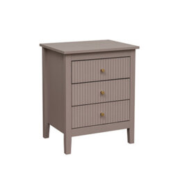Chic Interiors Pair Of Taupe Three Drawer Bedside Tables - Charleston Collection - thumbnail 7