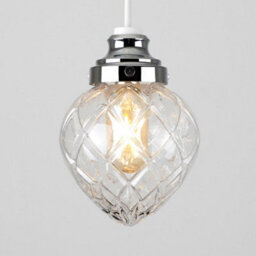 Valuelights Aphrodite Silver Ceiling Shade And Bulb (D)14Cm - thumbnail 2