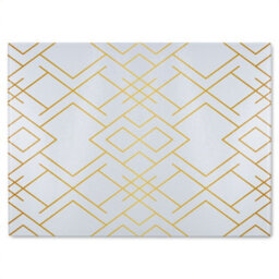 Benjamin Tate Design Golden Geo Pattern Glass Chopping Boarddesigner Style