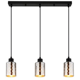 Luminosa Lighting Luminosa Alonso Bar Pendant Ceiling Light Matt Black 3X E27 - thumbnail 4
