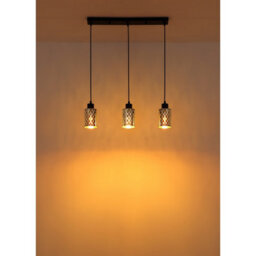 Luminosa Lighting Luminosa Alonso Bar Pendant Ceiling Light Matt Black 3X E27 - thumbnail 6