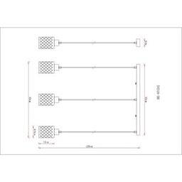 Luminosa Lighting Luminosa Alonso Bar Pendant Ceiling Light Matt Black 3X E27 - thumbnail 7