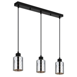 Luminosa Lighting Luminosa Alonso Bar Pendant Ceiling Light Matt Black 3X E27 - thumbnail 3