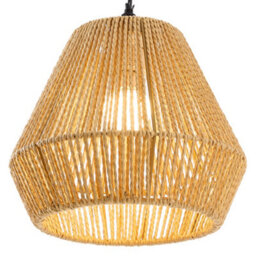 Living And Home E27 Rustic Vintage Hemp Rope Ceiling Pendant Light With Iron Frame - thumbnail 1
