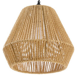 Living And Home E27 Rustic Vintage Hemp Rope Ceiling Pendant Light With Iron Frame - thumbnail 2