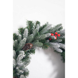 Evre 60 Cm Christmas Wreath With Artificial Berries And Pine Cones, Wall Hanging Decoration - thumbnail 2