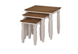 Nest Of Tables White Wax Piccolo Solid Pine 3 Living By - thumbnail 4