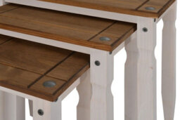 Nest Of Tables White Wax Piccolo Solid Pine 3 Living By - thumbnail 5
