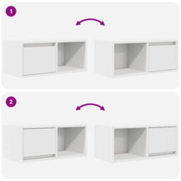 Berkfield Tv Cabinet White 60X31X25.5 Cm Engineered Wood - thumbnail 9
