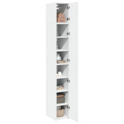 Berkfield Slim Storage Cabinet White 30X42.5X225 Cm Engineered Wood - thumbnail 3