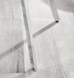 Furniturebox Set Of 2 Dining Chairs - Falun Modern Dining Chairs - Grey Fabric Chrome Leg Dining Chairs - Kitchen Dining Room Chairs - thumbnail 9