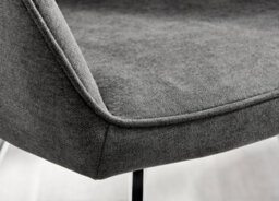 Furniturebox Set Of 2 Dining Chairs - Falun Modern Dining Chairs - Grey Fabric Chrome Leg Dining Chairs - Kitchen Dining Room Chairs - thumbnail 8