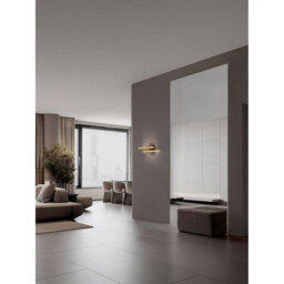Luminosa Lighting Luminosa Antama Integrated Led Wall Lamp Sandy Black, Gold Triac Dimmable Led 12W 510Lm 3200K - thumbnail 2