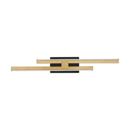 Luminosa Lighting Luminosa Antama Integrated Led Wall Lamp Sandy Black, Gold Triac Dimmable Led 12W 510Lm 3200K