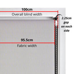 Furnished Grey Blackout Roller Blind With Decorative Silver Glitter & Grey Bow - Trimmable (W)100Cm X (L)165Cm - thumbnail 5
