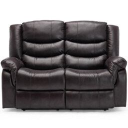 More4Homes Seattle Manual High Back Bonded Leather Recliner 2 Seater Sofa (Brown) - thumbnail 4