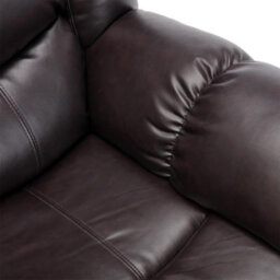 More4Homes Seattle Manual High Back Bonded Leather Recliner 2 Seater Sofa (Brown) - thumbnail 7