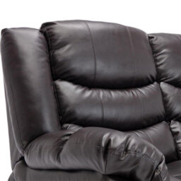 More4Homes Seattle Manual High Back Bonded Leather Recliner 2 Seater Sofa (Brown) - thumbnail 5