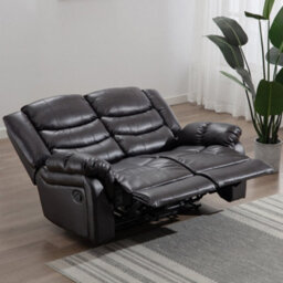 More4Homes Seattle Manual High Back Bonded Leather Recliner 2 Seater Sofa (Brown) - thumbnail 9