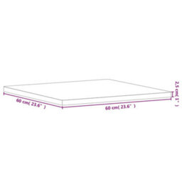 Berkfield Table Top 60X60X2.5 Cm Square Solid Wood Beech - thumbnail 7