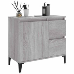 Walplus Bathroom Cabinet Grey Sonoma 65X33X60 Cm Engineered Wood - thumbnail 5
