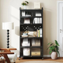 Kitchen Freestanding Bakers Rack Buffet Cabinet With Storage - thumbnail 4