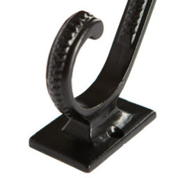 Hammer and Tongs Hammer & Tongs Square Back Scroll Hat & Coat Hook - W35mm X H100mm - Black - thumbnail 2