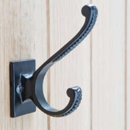 Hammer and Tongs Hammer & Tongs Square Back Scroll Hat & Coat Hook - W35mm X H100mm - Black - thumbnail 6