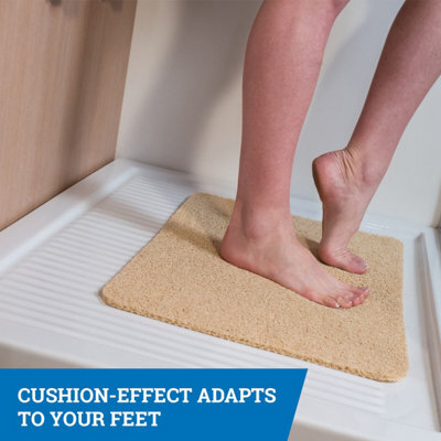 Jml Hydro Wonder Beige- Super-Comfy Shower Mat That Never Stains Or Blocks Your Drains