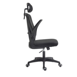 Black Ergonomic Office Chair High Back Mesh Desk Chair With Headrest Lumbar Support - thumbnail 3