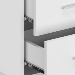 Berkfield Wall-Mounted Bedside Cabinet High Gloss White - thumbnail 7