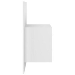 Berkfield Wall-Mounted Bedside Cabinet High Gloss White - thumbnail 6