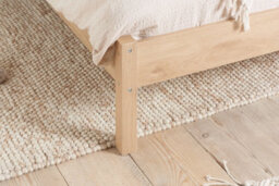 Save On Goods UK 5Ft King Size Oak Colour Finish Rattan Wood Wooden Bed Frame,bedstead - thumbnail 3