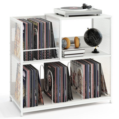 Gainoom 3-Tier Record Player Stand W/vinyl Storage Vinyl Display Rack W/ 3 Removable Dividers - image 1