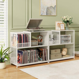 Gainoom 3-Tier Record Player Stand W/vinyl Storage Vinyl Display Rack W/ 3 Removable Dividers - thumbnail 5