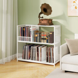 Gainoom 3-Tier Record Player Stand W/vinyl Storage Vinyl Display Rack W/ 3 Removable Dividers - thumbnail 4